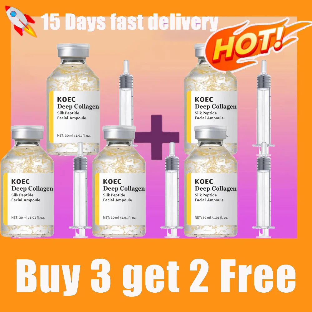 For Face Deep Collagen Silk Peptide Intensive Lifting Ampoule Korean Anti-Aging Serum with Collagen Skin Tightening & Firming