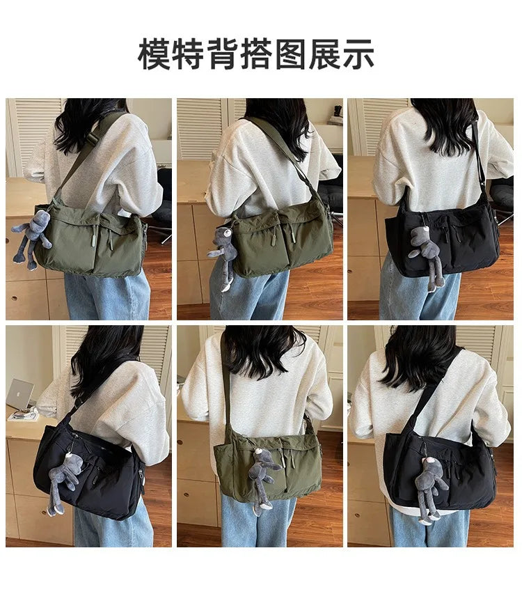 Spring and summer canvas bag women's new hot selling women's bag Youjia high-end sense one-shoulder crossbody bag light luxury n