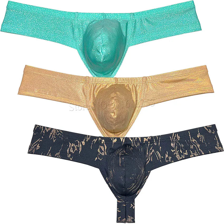 Sexy Men's Soft Wet Look Underwear Pouch Enhancing Underpants Hipster Mini Bikini Boxer Briefs