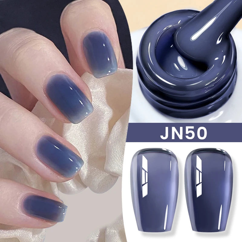 BORN PRETTY 10ml Blood Red Jelly Transparent Gel Nail Polish Wine Red Winter Color Semi Permanent Soak Off UV LED Varnish