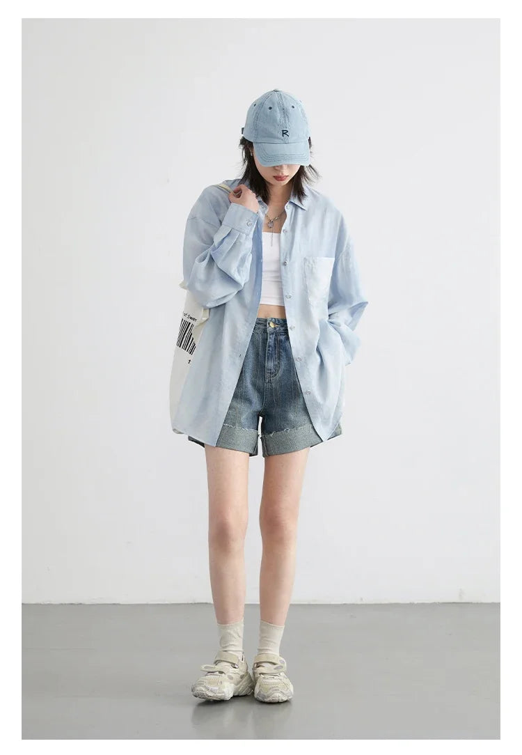 CHIC VEN Women Tie-Dye Casual Long Sleeve Shirt