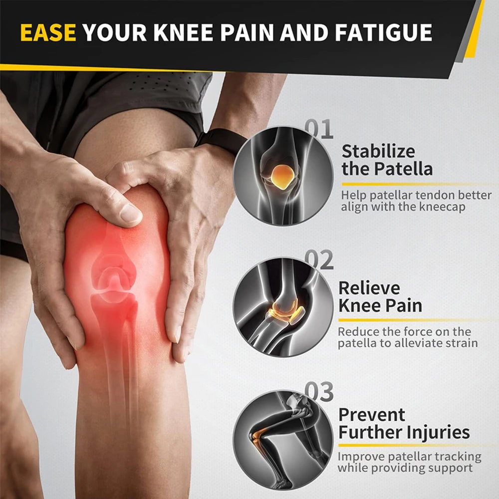 1PCS Adjustable Patella Knee Strap – Design Knob Brace for Jumper’s Knee,Tendonitis & Arthritis – Support for Running,Basketball