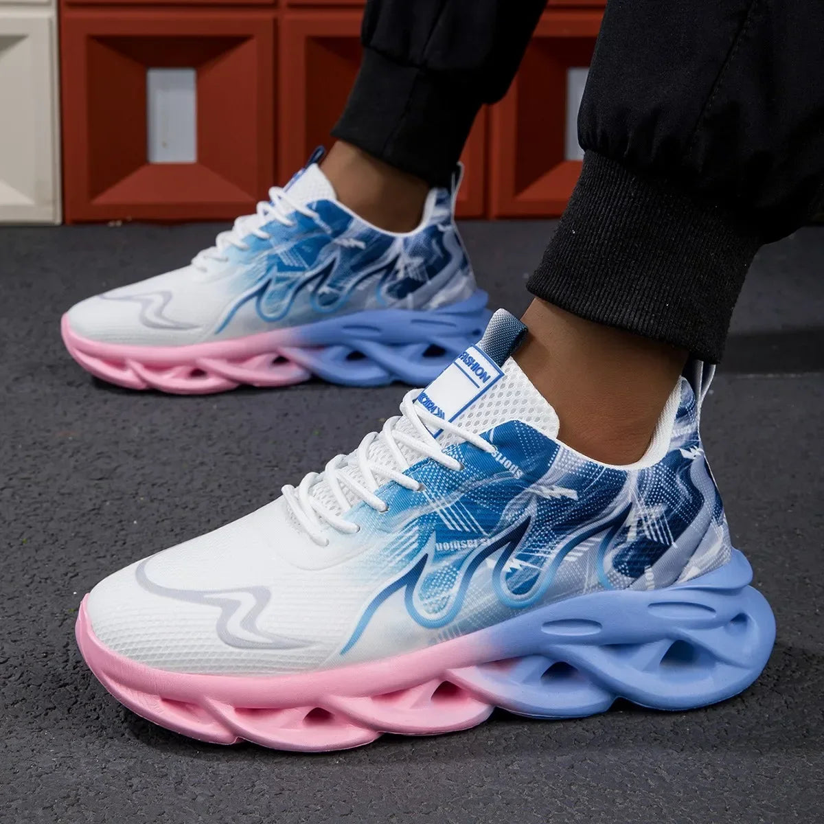 YRZL Running Shoes Men Women Sneakers Casual Sports Shoes Breathable Comfortable Tennis Shoes Woman Sneakers Size 36-45