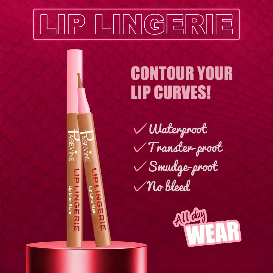 Round Tip Lip Makeup Pencil Natural Color Long Lasting Waterproof Smudge-Proof Smooth Application Lip Liner