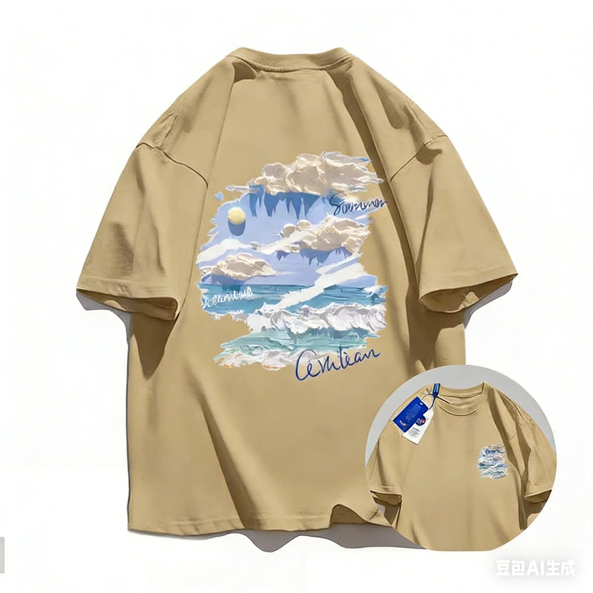 2026 Summer Trend - Oil Painting Graffiti Short-Sleeved T-Shirt - Men's and Women's High-Quality Casual Pure Cotton Half-Sleeve