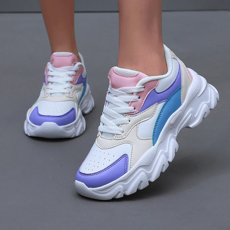 Women Sneakers Fashion Women Vulcanized Shoes High Quality Flats Shoes for Women Walking Blatform Plus Size Zapatillas Mujer