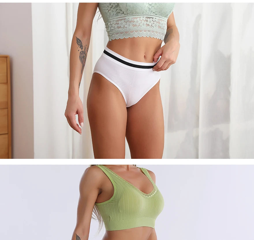 Women's Solid Color Seamless Lingerie, High Waist Sexy Comfortable Underwear, Summer Breathable Lightweight Women's Trousers