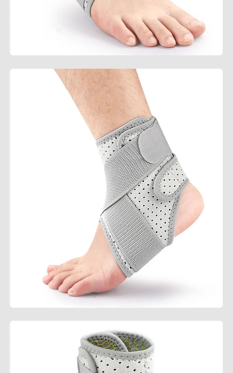Ankle Support Brace for Sports Men Women Anti Sprain Adjustable Compression Sleeve Professional Stabilizer for Hiking Recovery