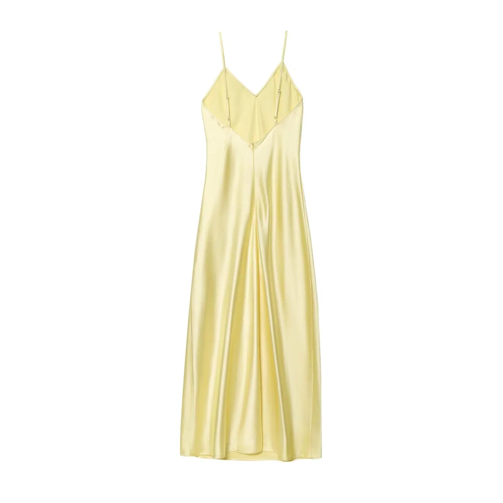 KONDALA Fall Women Sexy Stain Long Dress Thin Strap Backless Slim Long Dress New 2025 Fashion Summer  Party Long Slim Dress