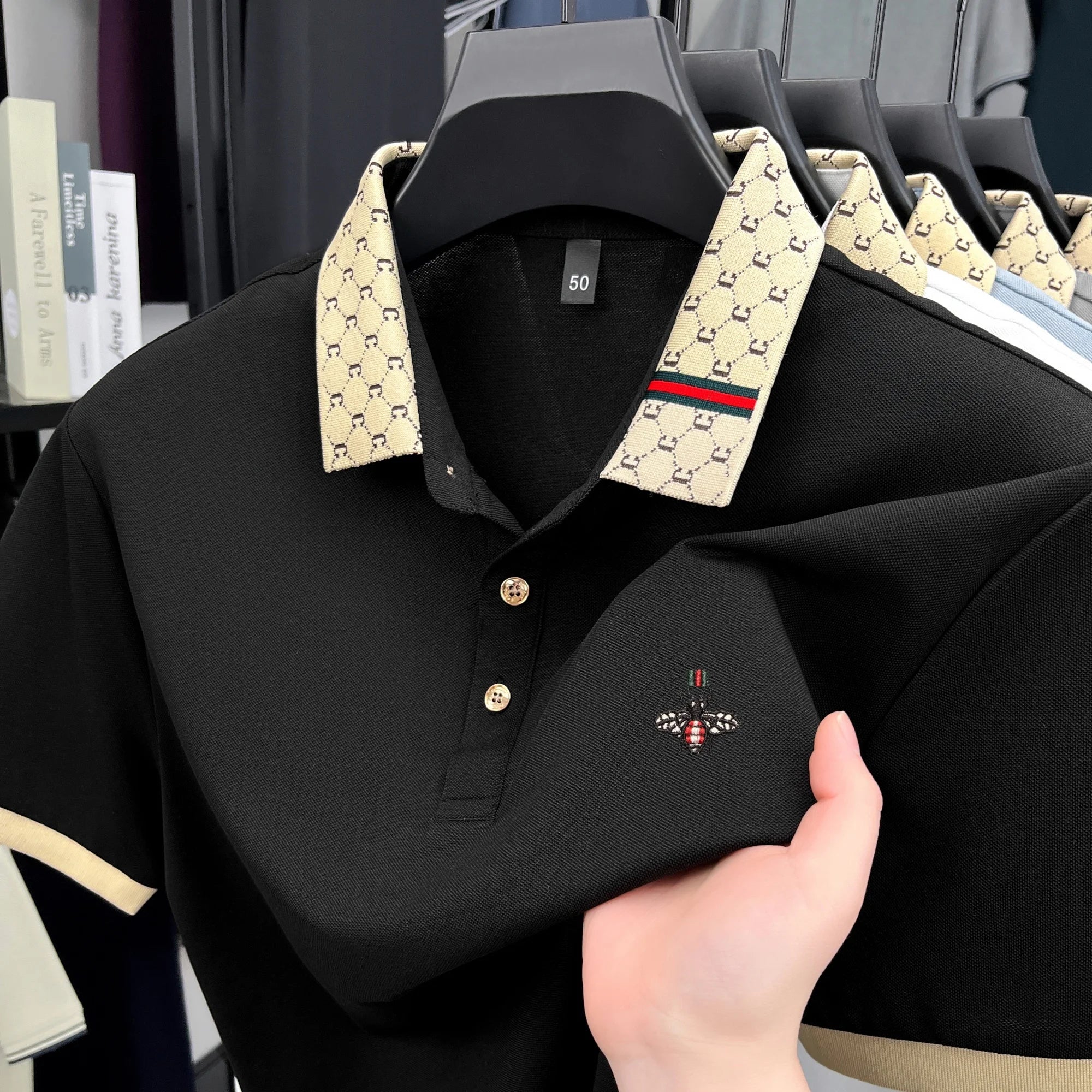 Trendy Men’s Short Sleeve Polo Tee