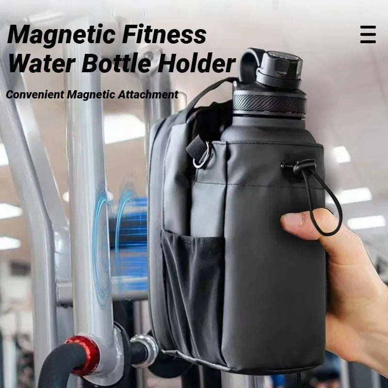 Super Strong Magnetic Gym Bag For Phone Water Bottle Portable Fitness Storage Sports Accessories Large Capacity Carrier