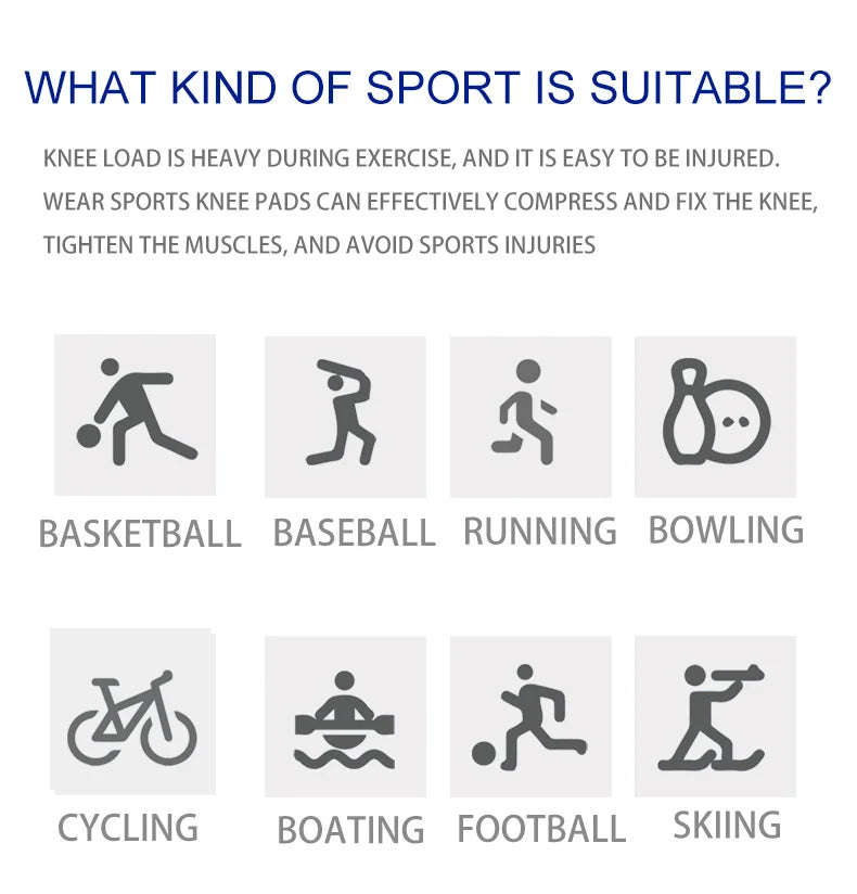 Professional Knee Brace for Basketball Compression Knee Sleeve with Silicone Spring Sport Volleyball Knee Pads