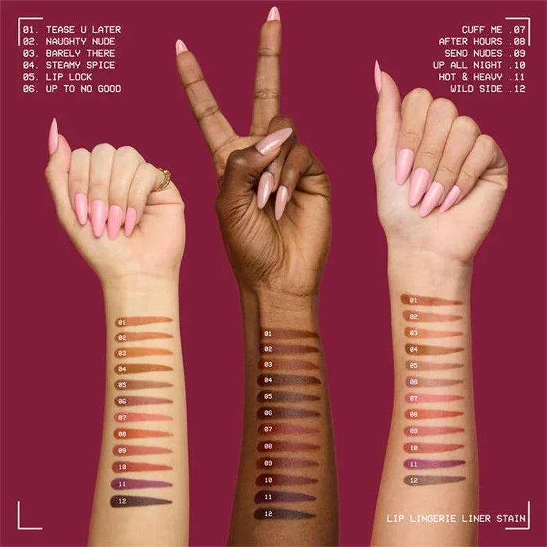 Round Tip Lip Makeup Pencil Natural Color Long Lasting Waterproof Smudge-Proof Smooth Application Lip Liner
