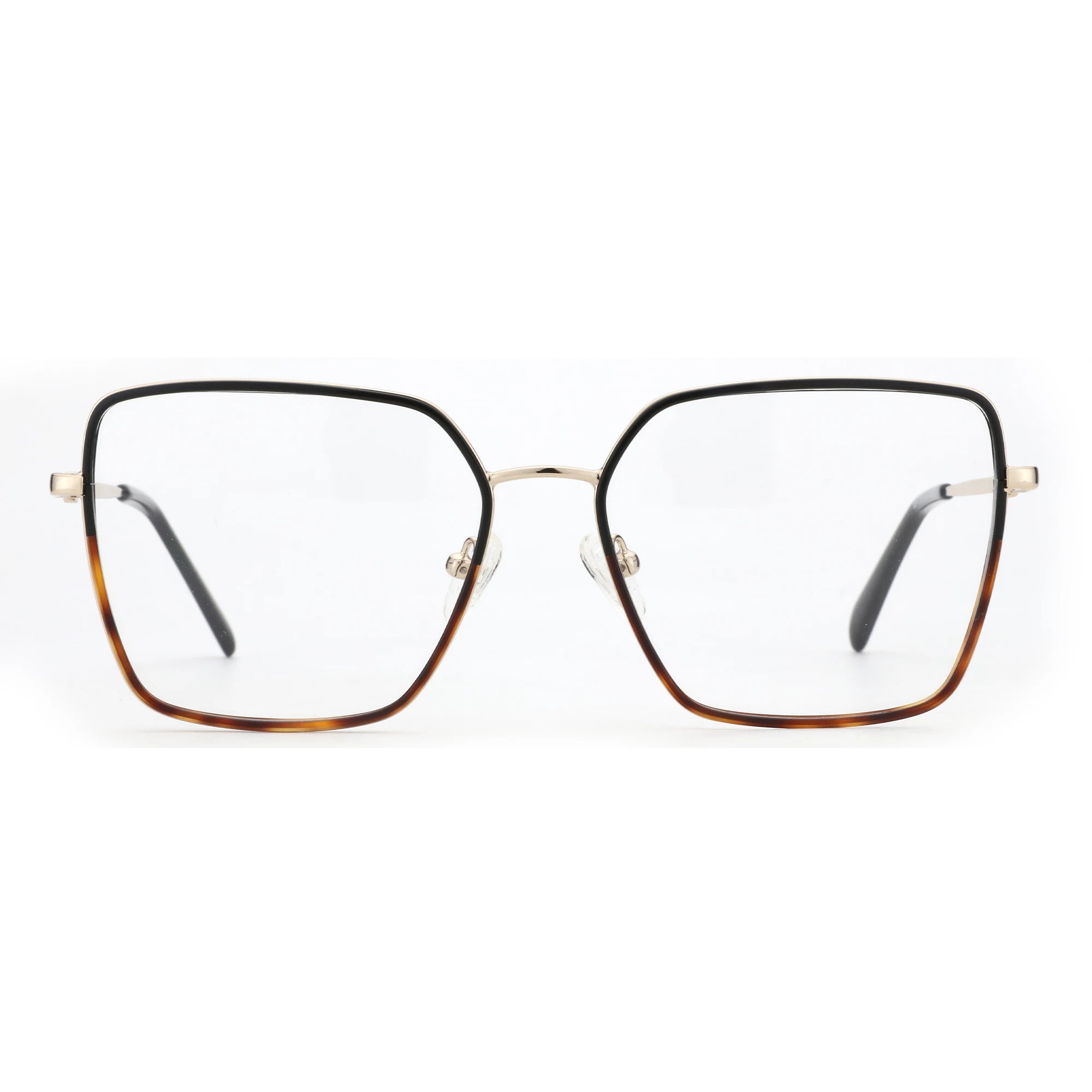 ZENOTTIC Unisex Square Metal Optical Frame High Quality Fashion Eyeglasses Comfort Daily Eyewear