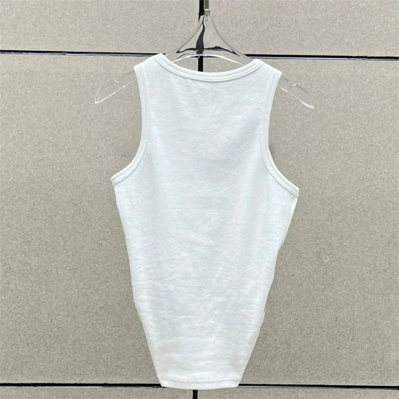 Women's t-shirt 2025 summer new shoulder padded slim fit short sleeved top pure cotton round neck pullover y2k Crop top corset