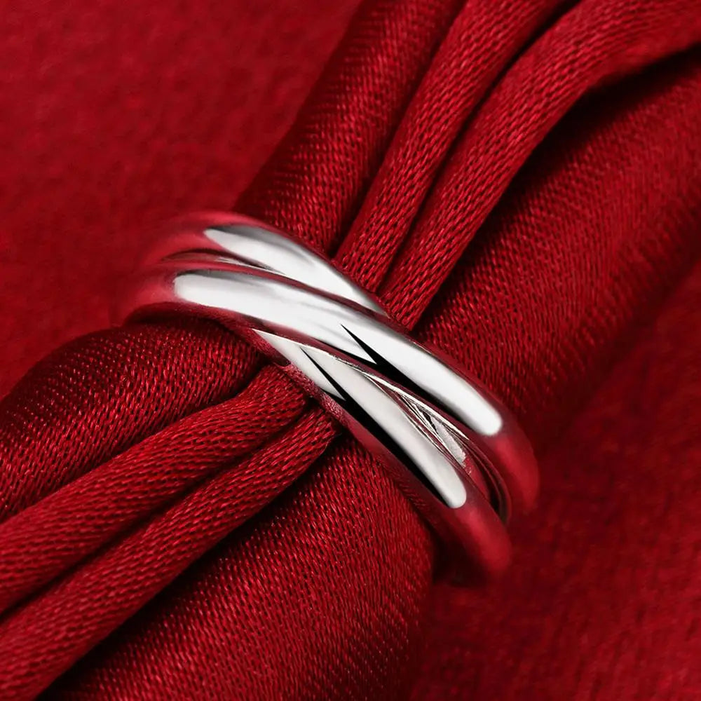 925 Sterling Silver Three Round Woman Rings Fine Jewelry Wholesale Trending Products Offers With Chshine Jewellery