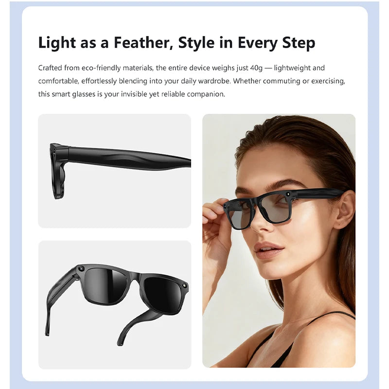 2026 Brand New AI Smart Glasses 100W HD Camera Take photos AI Translation Surround Music Recording BT Call Men Women Sunglasses