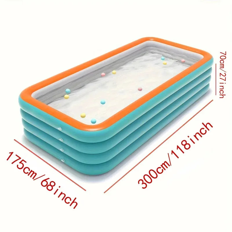 Inflatable Swimming Pool Outdoor PVC Bathtub Garden Thickening   for Adults Kids Summer Water Party Backyard Garden