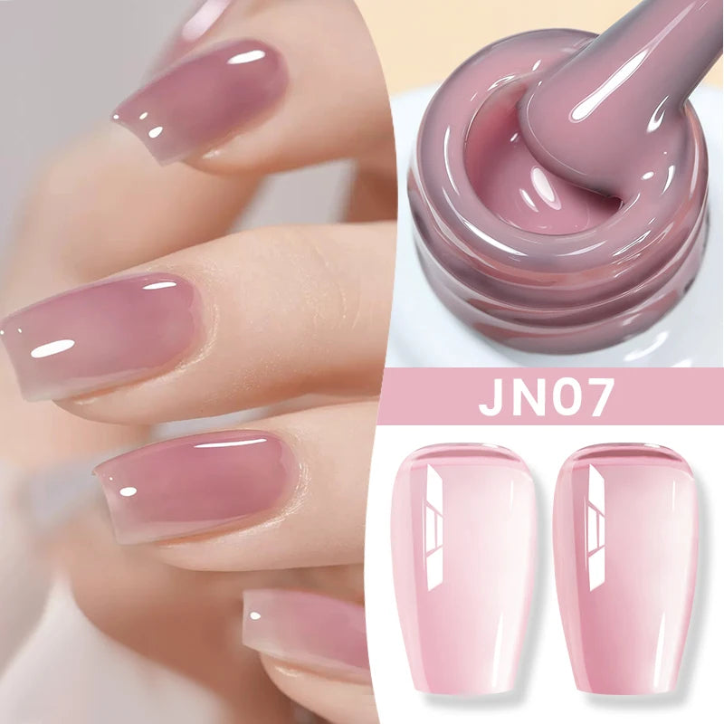BORN PRETTY 10ml Blood Red Jelly Transparent Gel Nail Polish Wine Red Winter Color Semi Permanent Soak Off UV LED Varnish