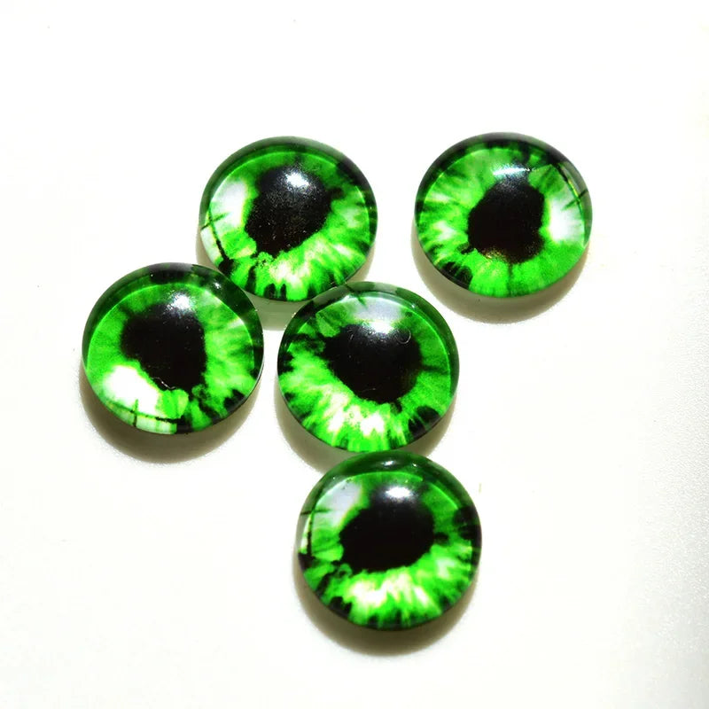 glass eyes cabochons Round 6MM-30MM Round Dome Dragon Eye Dragon Cat Eye Toys DIY Jewelry Accessory MIX Pupil Eye Cameo