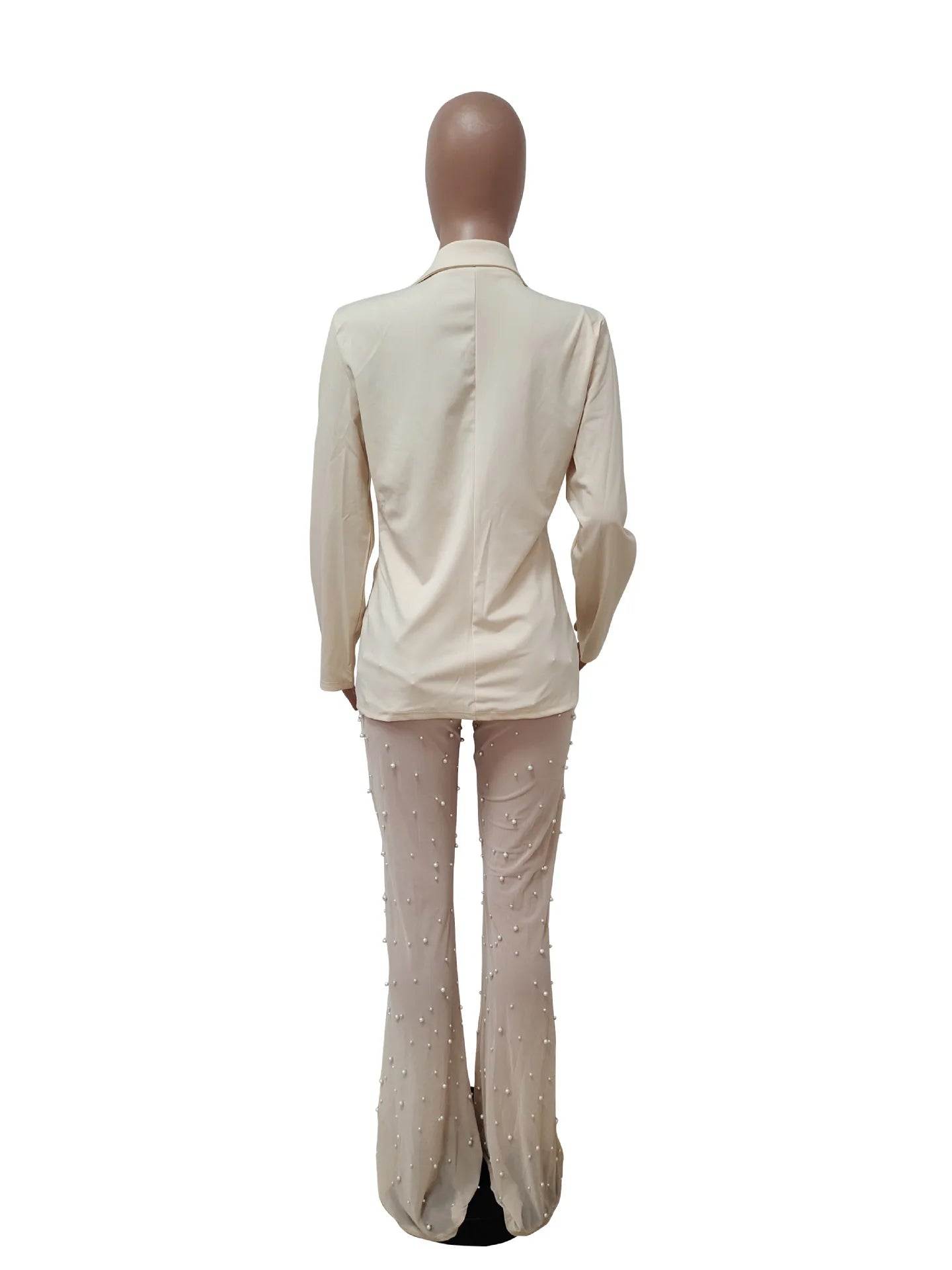 2025 Autumn Winter New Fashion Women's Solid Color Elegant Casual Trendy 2 Piece Sets Long Sleeve Suit Blazers Straight Trousers