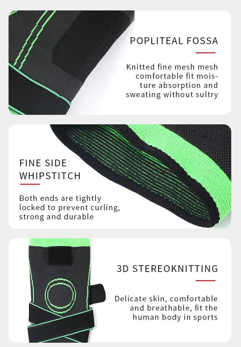 Knee Compressions Sleeve Adjustable Sports Knee Pad Patella Stabilizer Brace Support For Hiking Soccer Basketball Running Sport