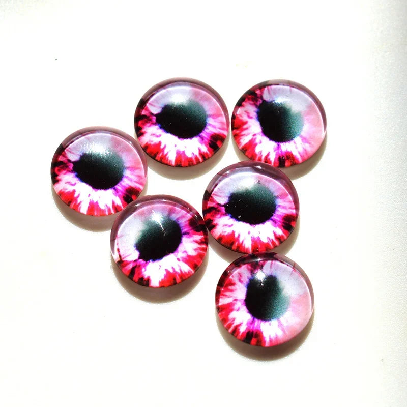 glass eyes cabochons Round 6MM-30MM Round Dome Dragon Eye Dragon Cat Eye Toys DIY Jewelry Accessory MIX Pupil Eye Cameo