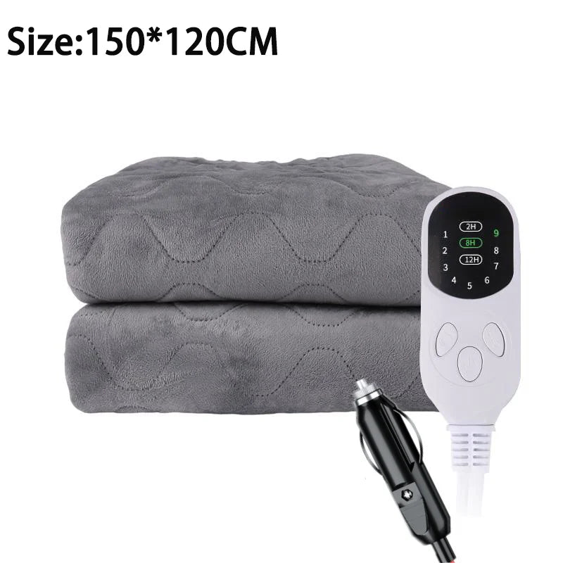 12V Car Electric Blanket Seat Cushion Sleeper Warm Heater Warm Bed RV Heater Heating Cushion Travel Blanket for Car Accessory