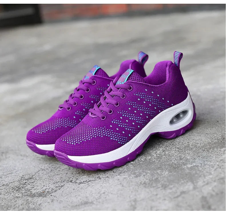 Woman Sneakers Fashion Casual Shoes Summer Cushion Mesh Female Shoes Comfortable Breathable Heightening Sneakers for Women