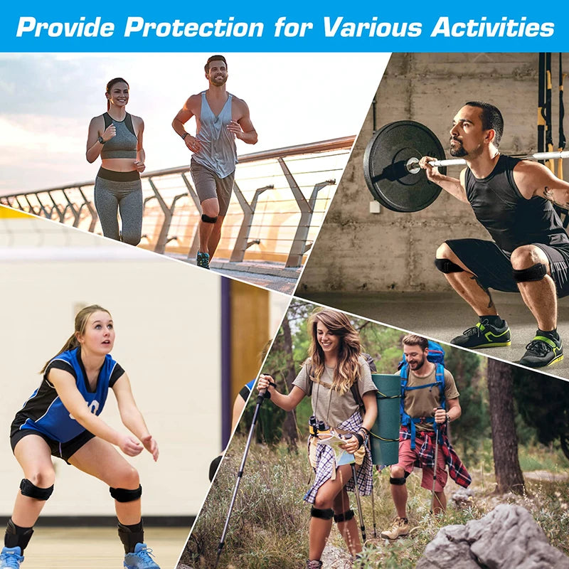 1PCS Adjustable Knee Pad Knee Pain Relief Patella Stabilizer Brace Support for Hiking Soccer Basketball Running Sport