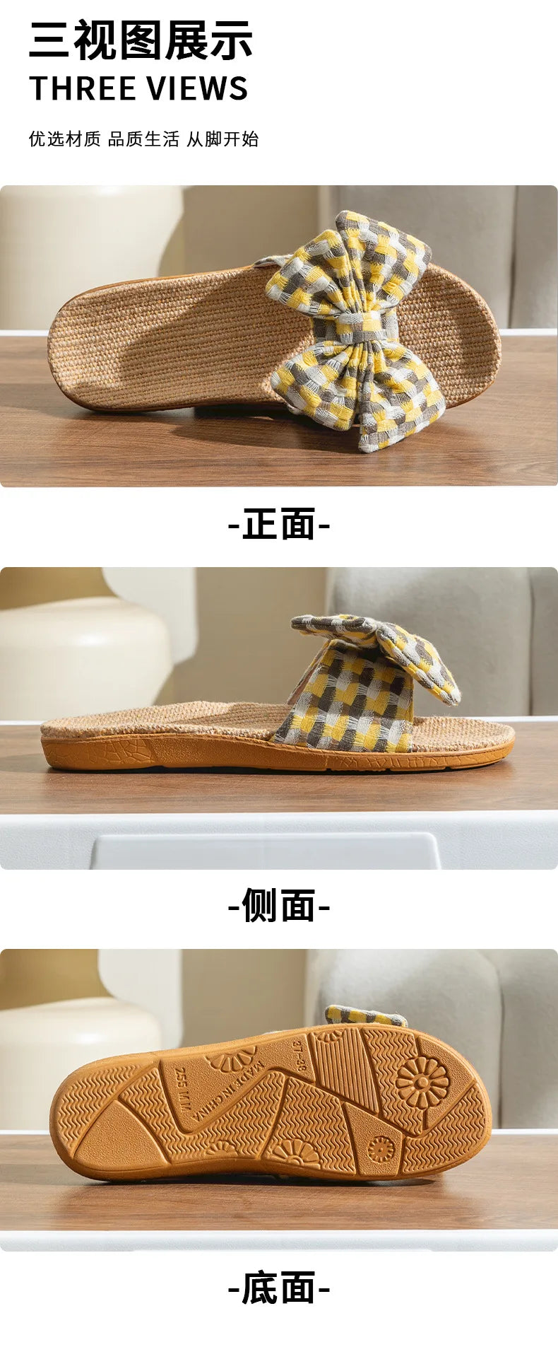New linen fabric slippers for women perfect for summer suitable for home  indoor use soft sole non-slip. slippers