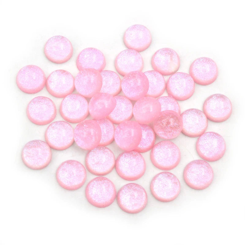 New Fashion 40pcs 12mm Mix Colors Stylish Color Half Ball Flat Back Resin Cabochons Cameo DIY Jewelry Making Accessories