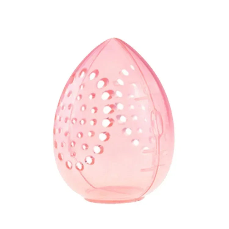 Makeup Sponge Storage Case Makeup Sponge Puff Holder Stand Empty Cosmetic Egg Shaped Rack Transparent Puffs Drying Box New 2022
