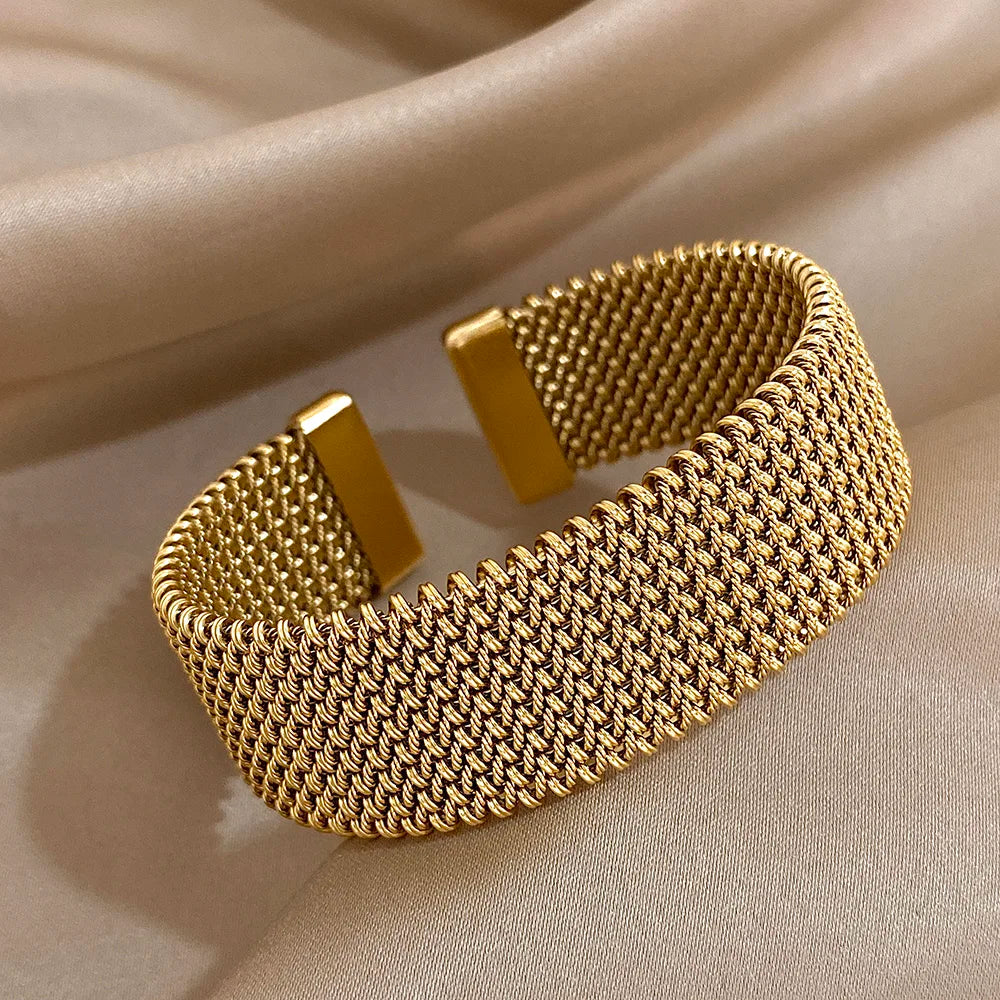 Waterproof Gold Stainless Steel Bracelet