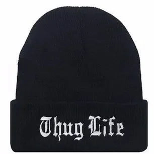 West Beach Gangsta THUG LIFE Winter Warm Fashion Beanies Knitted Bonnet Skullies Caps Hip Hop Gorros Knit Hat Bonnets