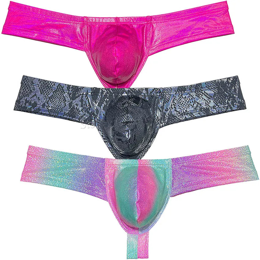 Sexy Men's Soft Wet Look Underwear Pouch Enhancing Underpants Hipster Mini Bikini Boxer Briefs