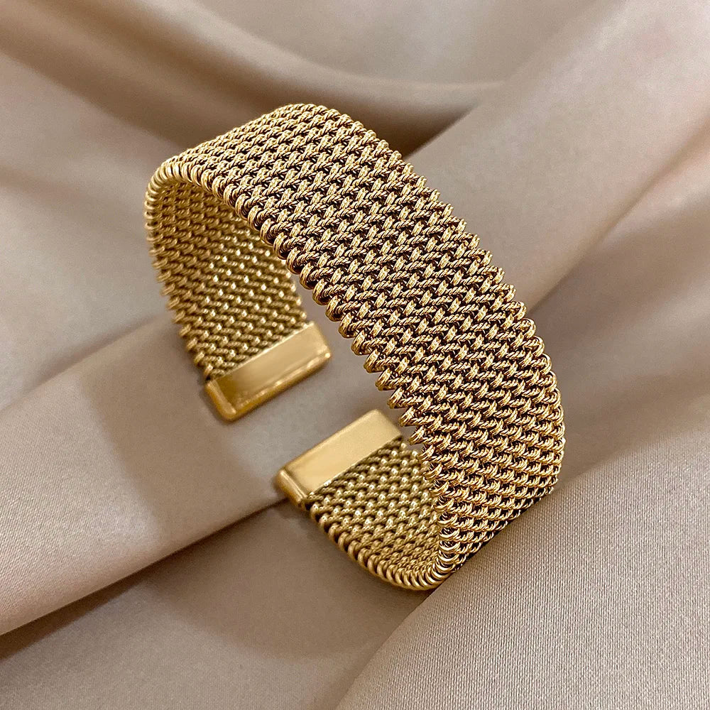 Waterproof Gold Stainless Steel Bracelet