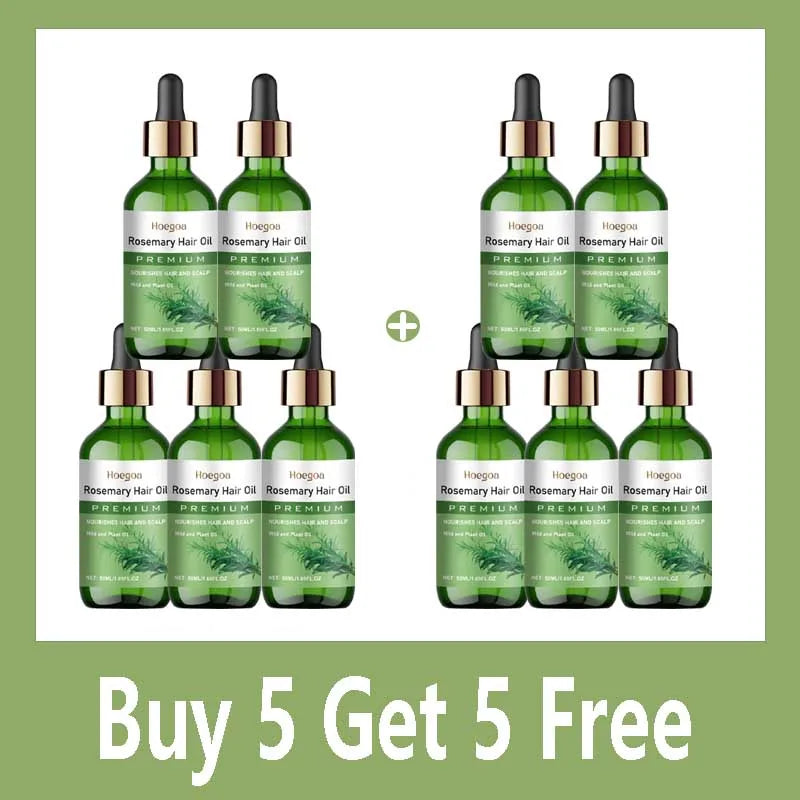 50ml Rosemary Hair Oil Contains Batana Castor Seed Nourishing Moisturizing Smoothing  Anti Hair Loss Fast Regrowth Thick Hair