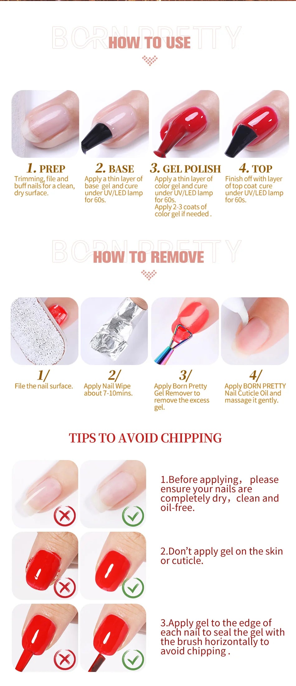 BORN PRETTY 10ml Blood Red Jelly Transparent Gel Nail Polish Wine Red Winter Color Semi Permanent Soak Off UV LED Varnish