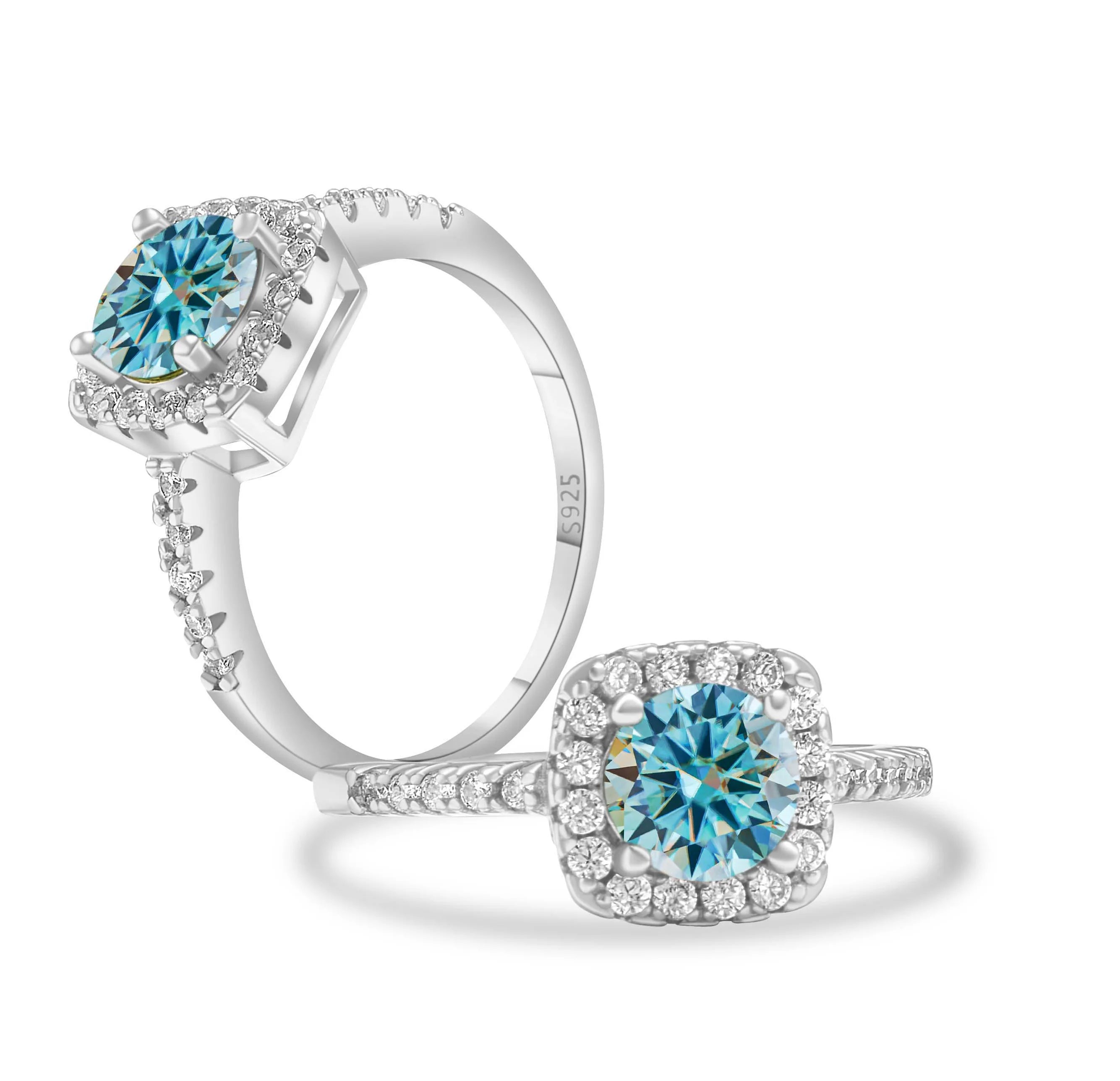 GRA 100% Real 1CT 6.5MM Lab Moissanite Diamond Ring finger Ring For Women 925 Sterling Silver Wedding Luxury fine Jewelry
