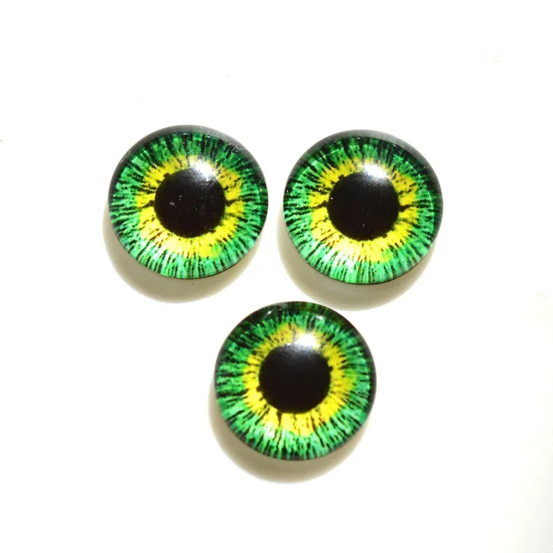 glass eyes cabochons Round 6MM-30MM Round Dome Dragon Eye Dragon Cat Eye Toys DIY Jewelry Accessory MIX Pupil Eye Cameo
