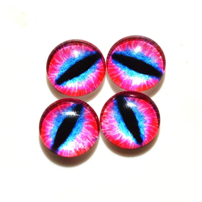 glass eyes cabochons Round 6MM-30MM Round Dome Dragon Eye Dragon Cat Eye Toys DIY Jewelry Accessory MIX Pupil Eye Cameo