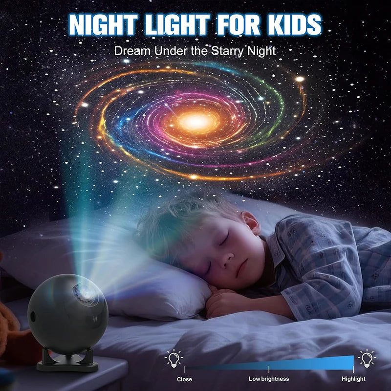 Galaxy Projector, Star Projectors with 12 Space Films For Bedroom Planetarium Night Light Ceiling Nebula Living Game Room Decor