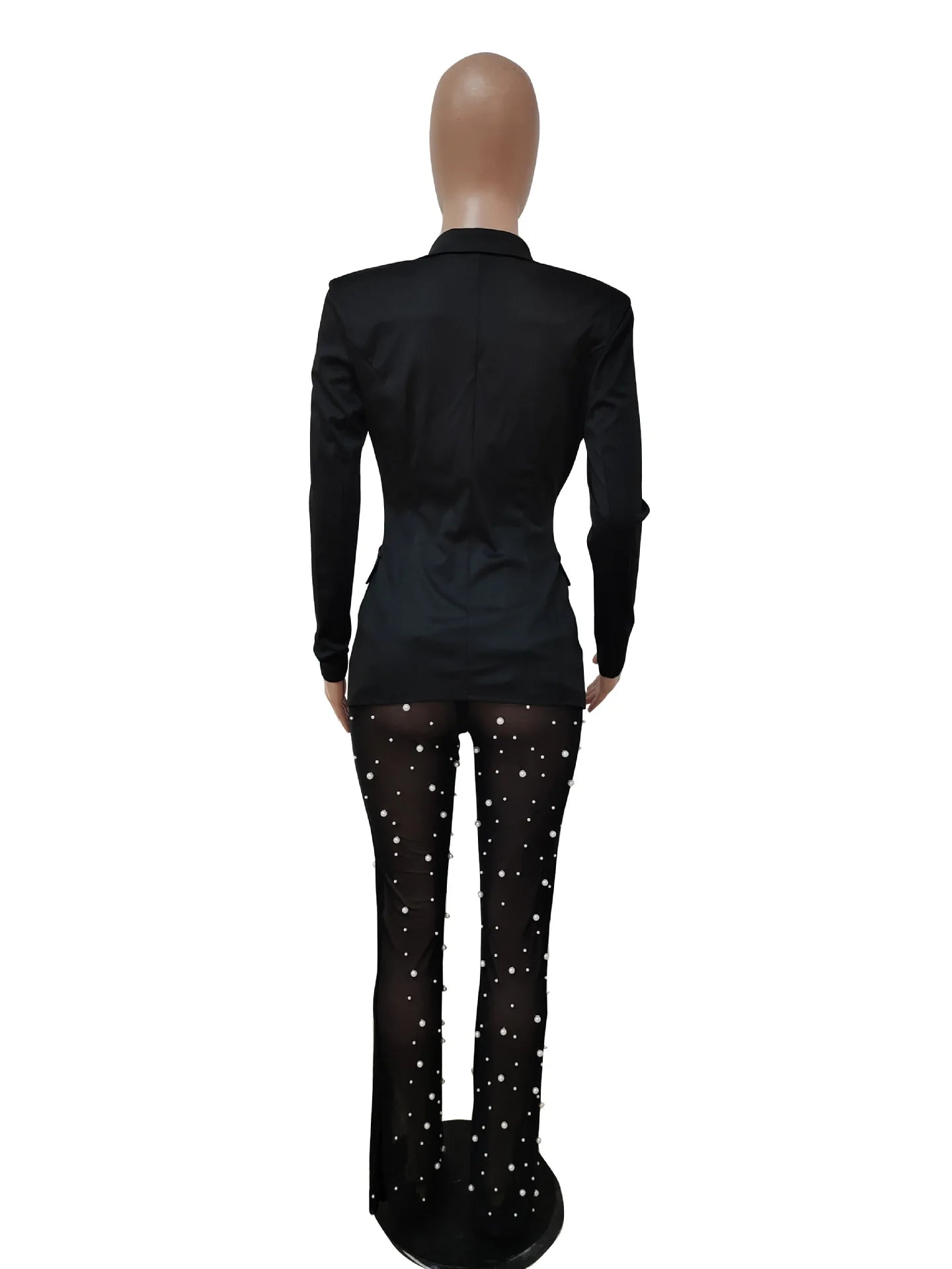 2025 Autumn Winter New Fashion Women's Solid Color Elegant Casual Trendy 2 Piece Sets Long Sleeve Suit Blazers Straight Trousers