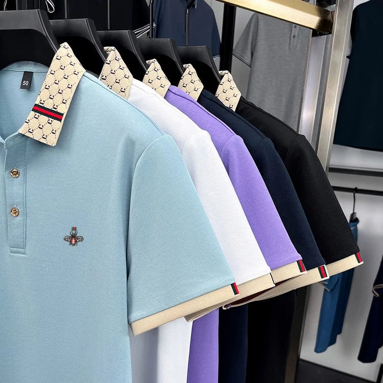 Trendy Men’s Short Sleeve Polo Tee