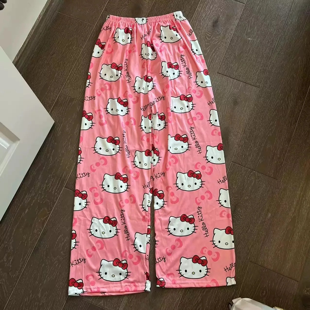 New Y2K Hello Kitty SpiderMan Sleeping Pants Anime Pajama Pants Soft Casual Pants Cartoon Home Trousers Couple Gift