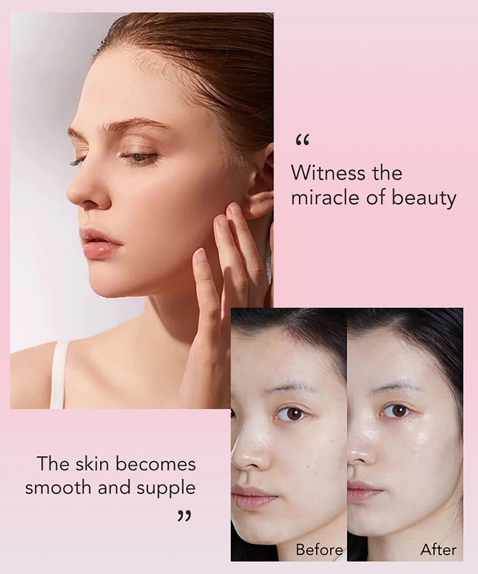 AILKE Whitening Anti-wrinkle Freckle Face Cream With Collagen Hyaluronic Acid Rose Skin Care Women Korean Facial Moisturizer Set