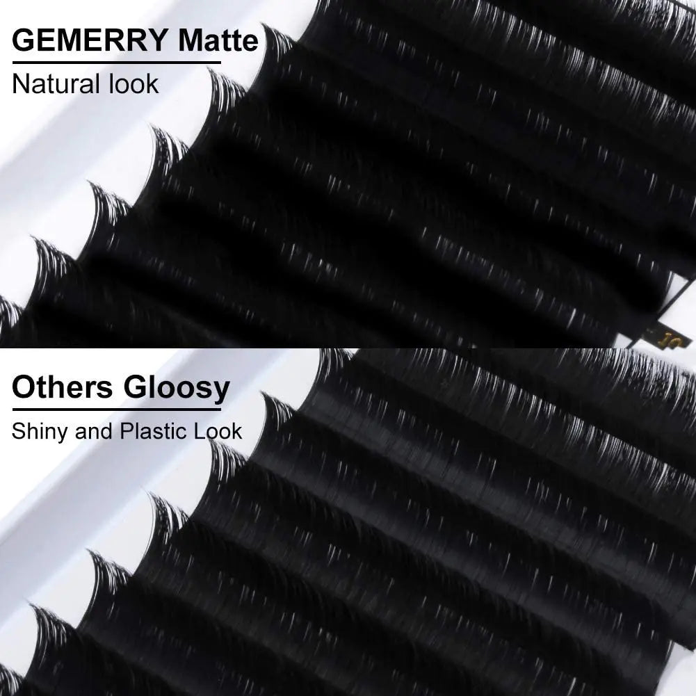 GEMERRY Easy Fan Lashes DIY Volume Faux Mink Mix Length Fast Bloom Russia Long Black Natural Eyelashes Extension Makeup Supplies