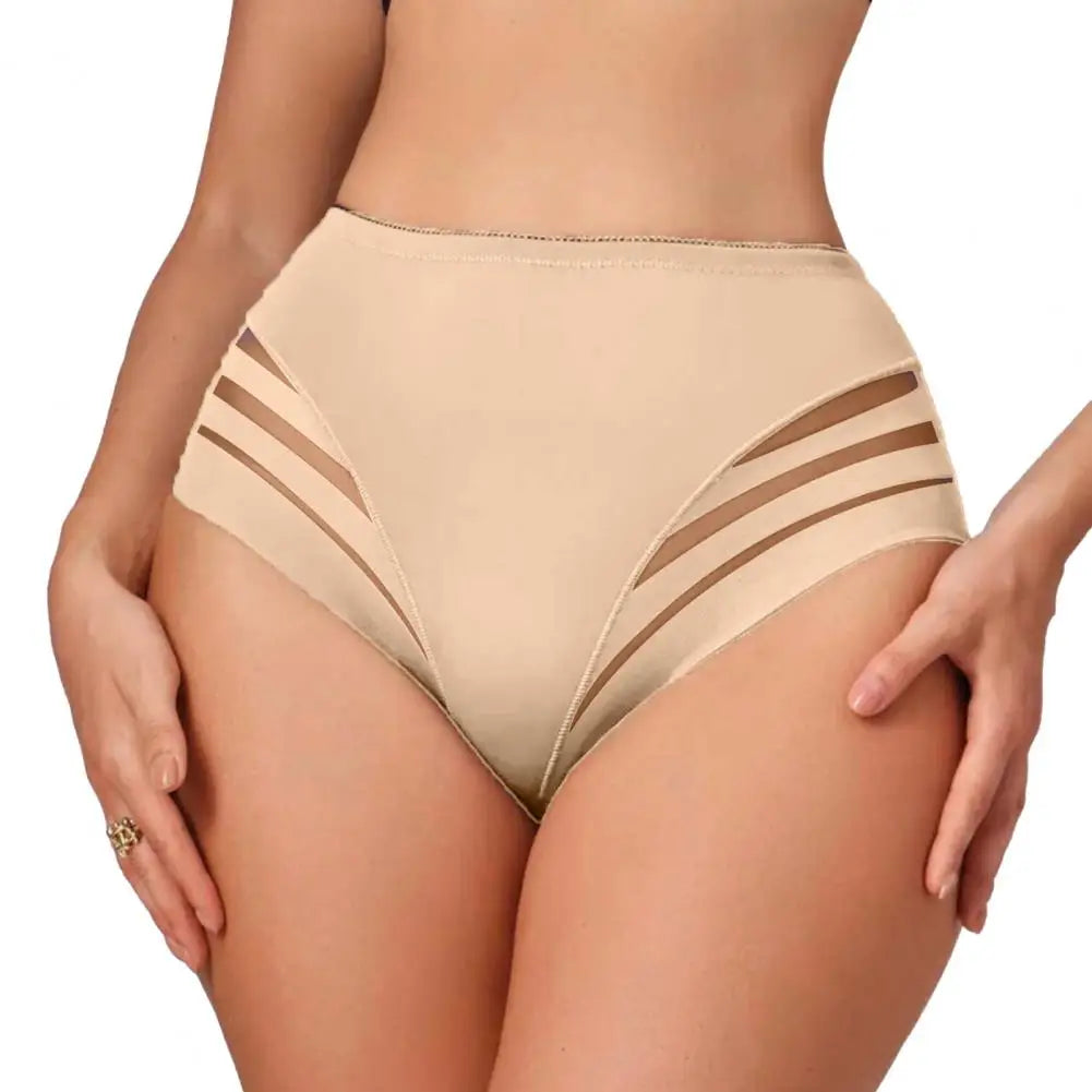 Women Underwear Mid-waisted Panties Women’s Middle Waist Underwear Breathable Sheer Panties Stretch Tummy Control Full