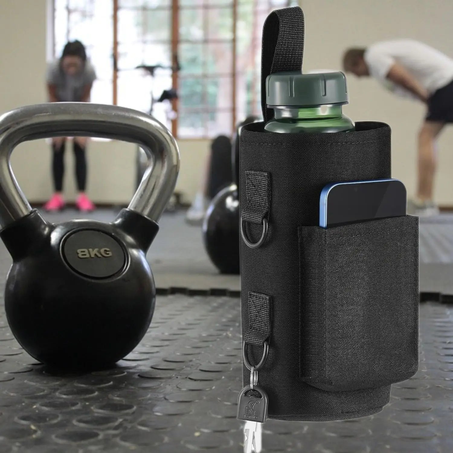 Magnetic Gym Water Bottle Bag Non Slip Magnetic Gym Sling Bag Portable Magnetic Water Bottle Carrier Holder for Gym Accessories